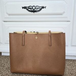 Tory Burch Brown Leather Tote Bag